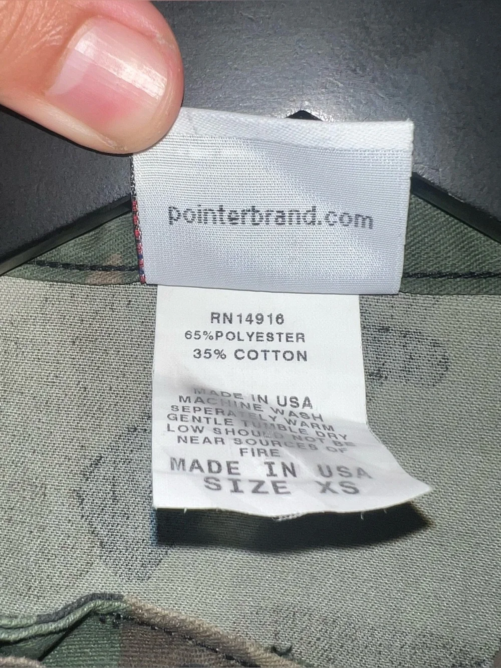 The Pointer Brand Woodland Camo Chore Coat Mens XS Green Made In USA Military